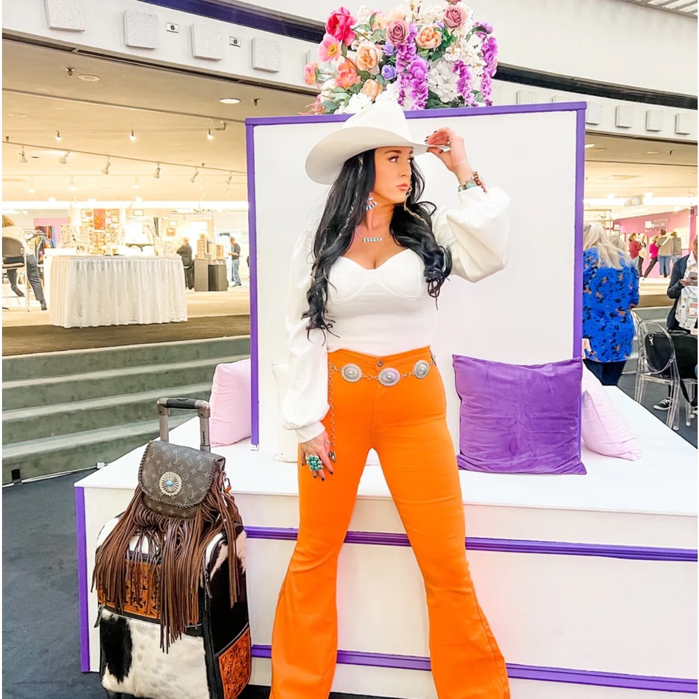 Orange Flare Pants